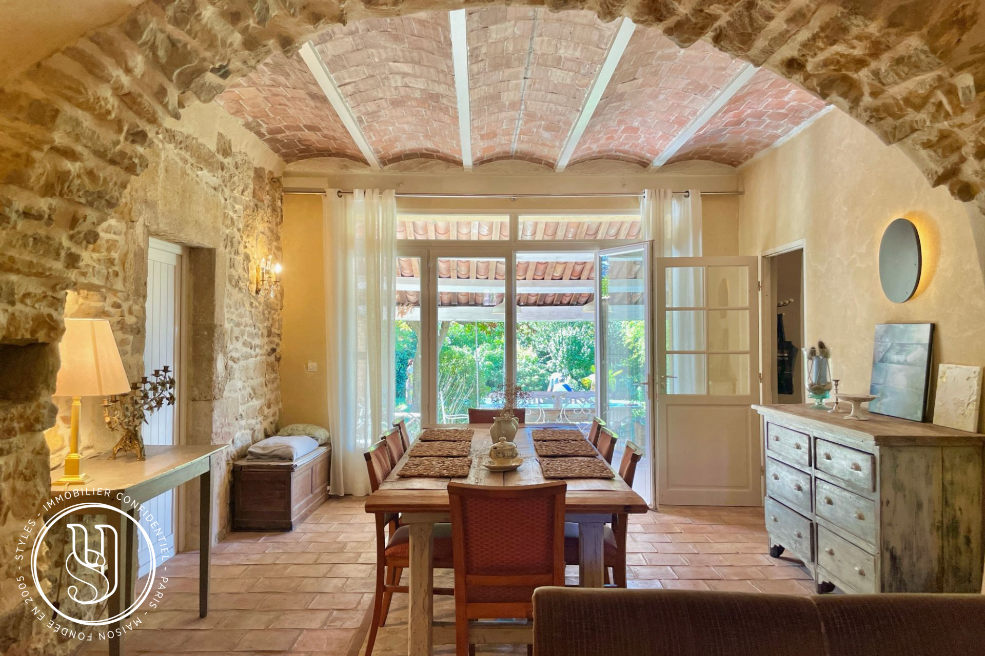 Uzès - nearby, an old farmhouse, its beautiful garden, and its outbui - image 6