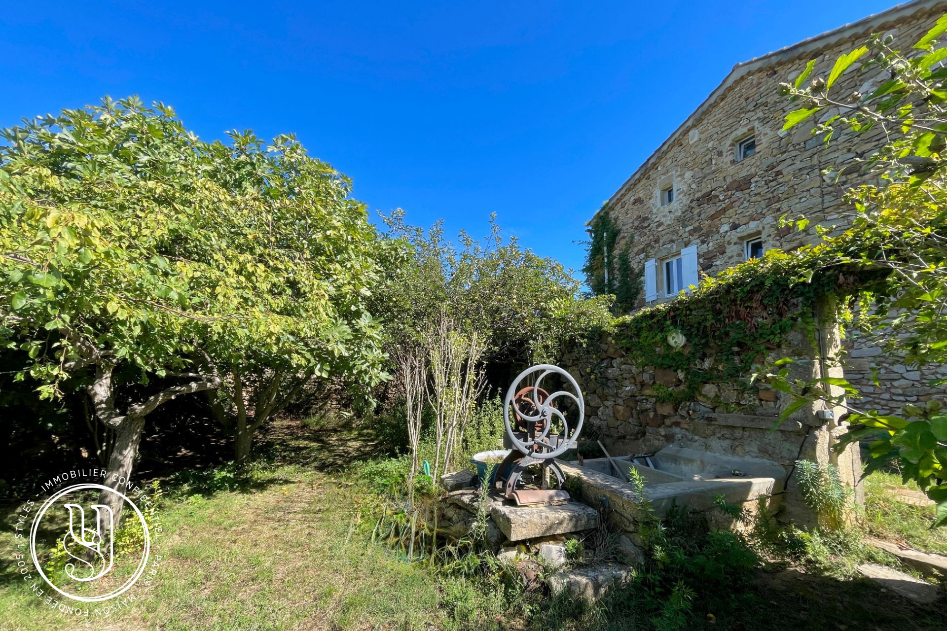 Uzès - nearby, an old farmhouse, its beautiful garden, and its outbui - image 20
