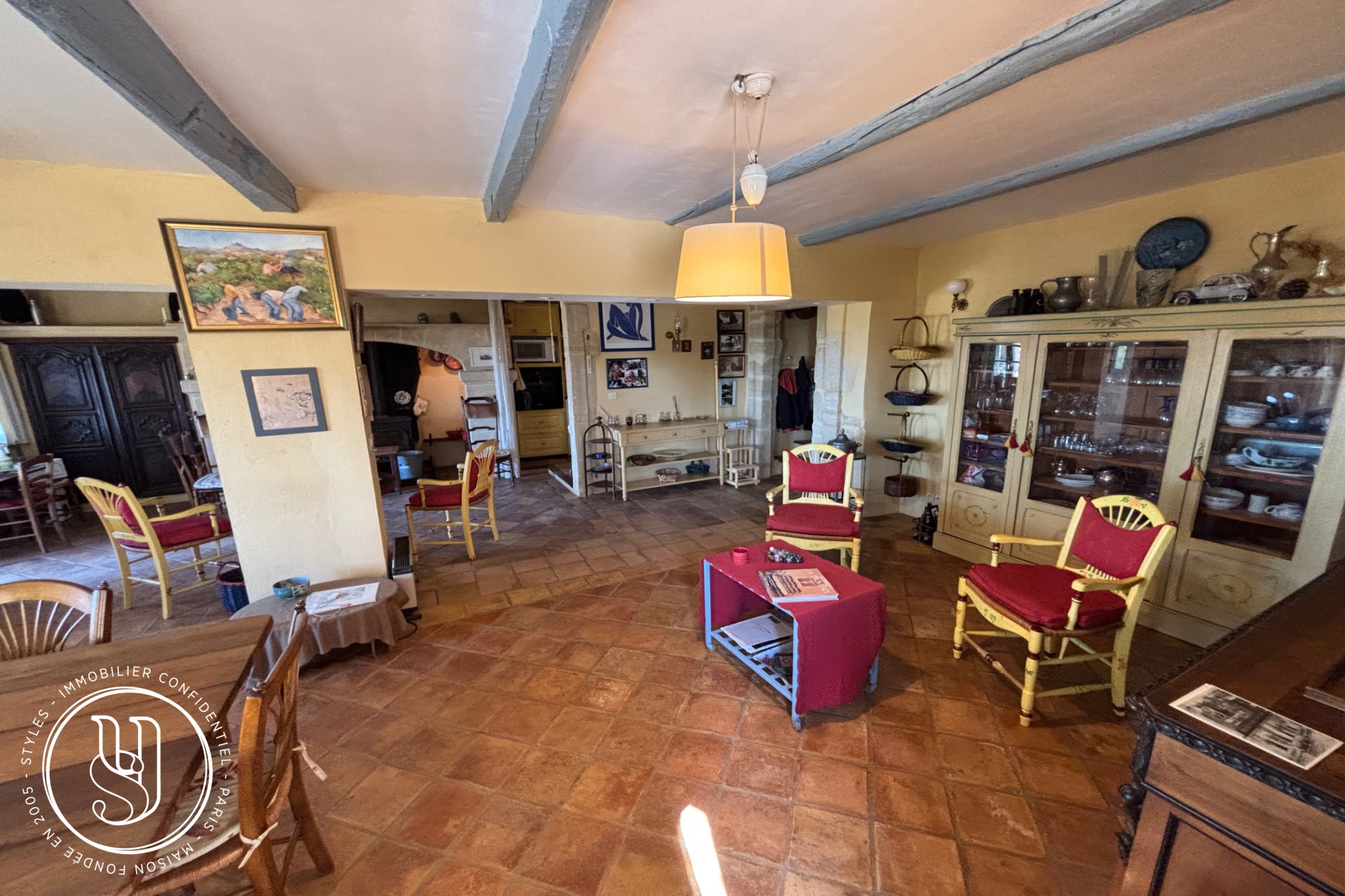 Uzès - proche, Mas de village avec maison d''amis, piscine et vue pan - image 4