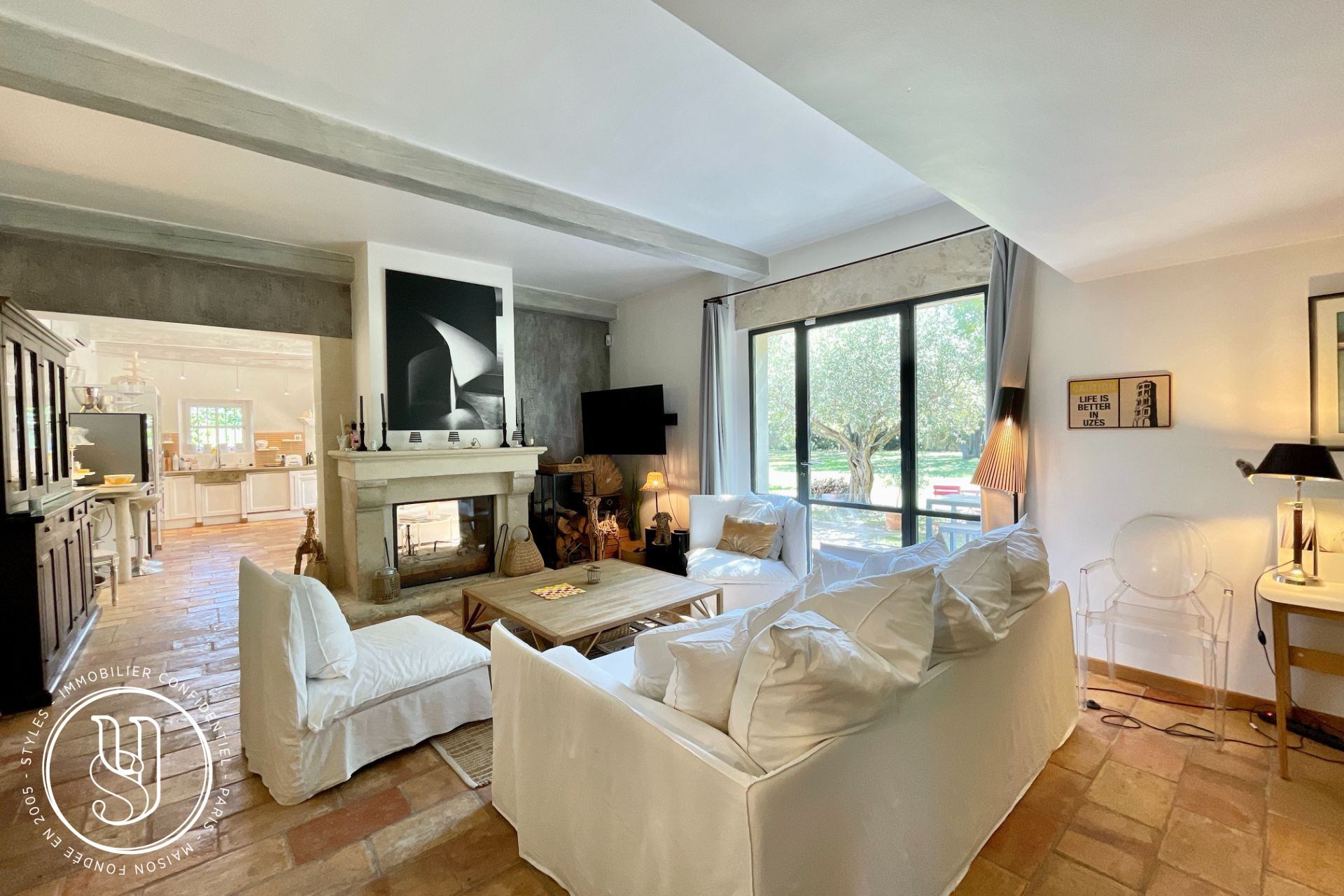 Uzès - close by, authentic Provençal farmhouse with pool house and tr - image 2